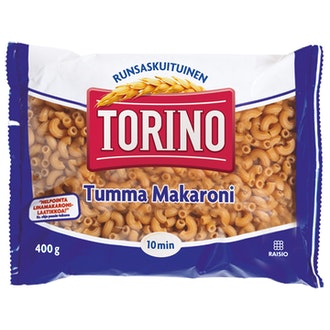 Torino 400g tumma makaroni kalorit ja ravintosisältö