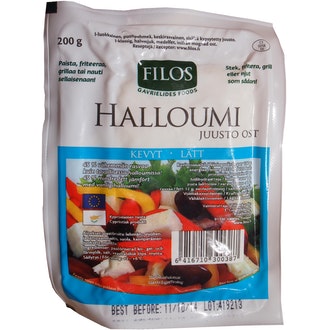 Filos kevyt halloumi-juusto 200g kalorit ja ravintosisältö