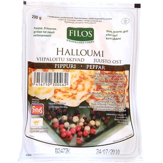 Filos pippurihalloumi viipaloitu 200g kalorit ja ravintosisältö - 316 kcal