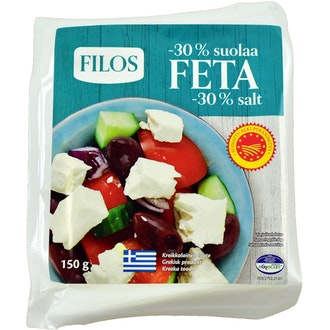 Filos 150g feta -30% suolaa 150g kalorit ja ravintosisältö