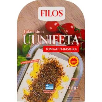 Filos uunifeta tomaatti-basilika laktoositon PDO 153g kalorit ja ravintosisältö - 275 kcal