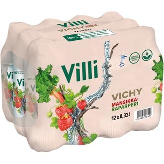 12 x Villi Vichy mansikka ja raparperi 0,33 l kalorit ja ravintosisältö - 0 kcal