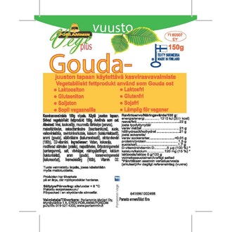 Porlammin vege plus viipaleet 150g gouda kalorit ja ravintosisältö - 1220 kcal