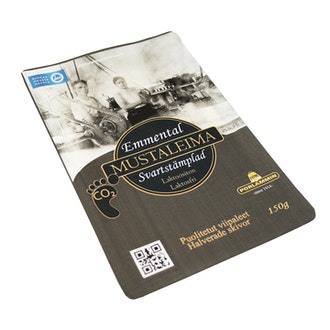 Porlammin Mustaleima 150g puolitettu emmentalsiivu kalorit ja ravintosisältö