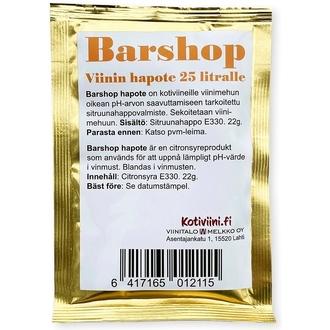 BARSHOP Hapote  22 g sitruunahappo