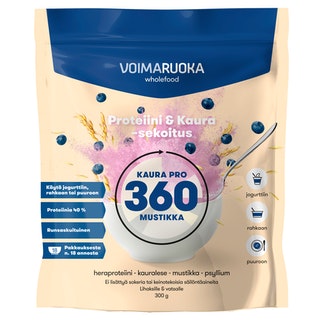 Voimaruoka kaurapro 360 300g mustikka kalorit ja ravintosisältö