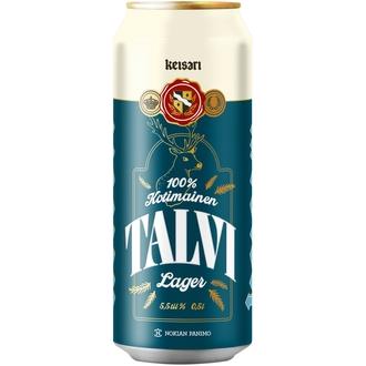 Keisari Talvi Lager 5,5  til-% 0,5l tölkki kalorit ja ravintosisältö