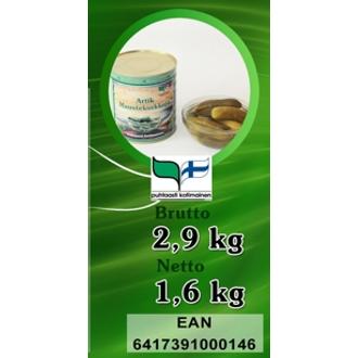 TFT Topfoods Artik Maustekurkku 1,6kg/2,9kg kalorit ja ravintosisältö - 13 kcal