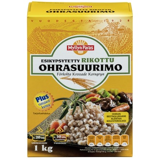 Myllyn Paras Esikypsytetty Rikottu Ohrasuurimo 1kg kalorit ja ravintosisältö - 340 kcal