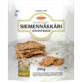 Myllyn Paras Kaurainen-Siemennäkkäri Leivontaseos 250G kalorit ja ravintosisältö