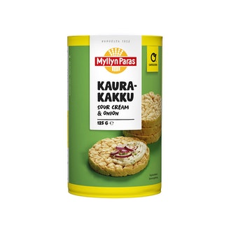 Myllyn Paras oatgoods kaurakakku sour cream onion 125g kalorit ja ravintosisältö - 425 kcal