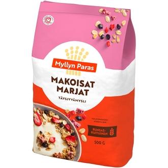 Myllyn Paras Makoisat Marjat täysjyvämysli 500g kalorit ja ravintosisältö