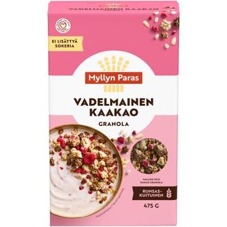 Myllyn Paras Vadelmainen Kaakao granola 475g kalorit ja ravintosisältö