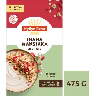 Myllyn Paras Ihana Mansikka Granola 475g kalorit ja ravintosisältö - 408 kcal