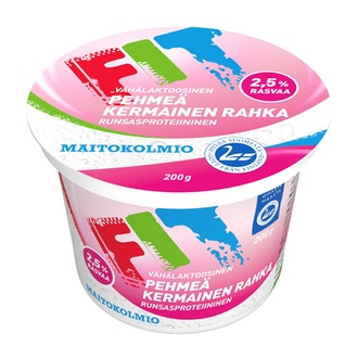 Maitokolmio FIT vähälaktoosinen pehmeä kermainen rahka 200g kalorit ja ravintosisältö - 76 kcal