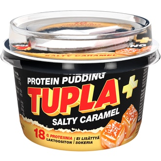 TUPLA+ laktoositon suolainen kinuski proteiinivanukas 180g kalorit ja ravintosisältö