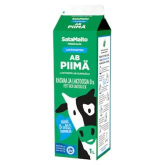 Satamaito rasvaton AB-piimä 1l laktoositon kalorit ja ravintosisältö