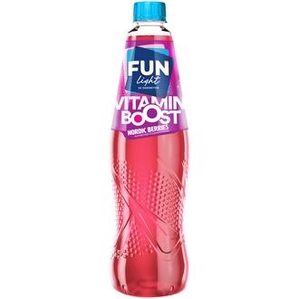 FUN Light Vitamin Boost nordic berries juomatiiviste 0,8l kalorit ja ravintosisältö