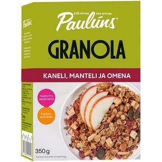 Paulúns kaneli, manteli ja omena granola 350g kalorit ja ravintosisältö