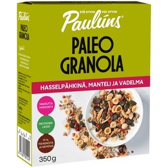 Paulúns paleo hasselpähkinä granola siemenmysli 350g kalorit ja ravintosisältö