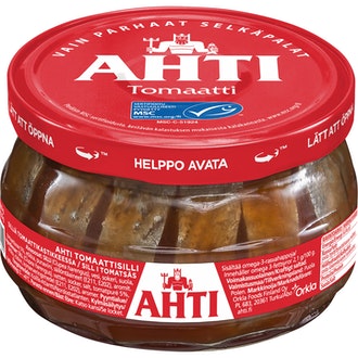 Ahti tomaattisilli 240/150g MSC kalorit ja ravintosisältö