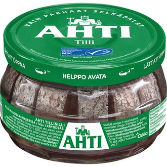 Ahti tillisilli 240/150g MSC kalorit ja ravintosisältö