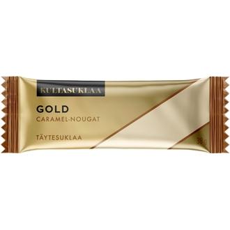 Kultasuklaa Gold Caramel Nougat suklaapatukka 38g kalorit ja ravintosisältö