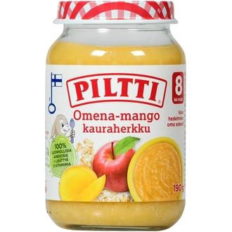 PILTTI 200g Omena-mango-kauraherkku 8 kk kalorit ja ravintosisältö