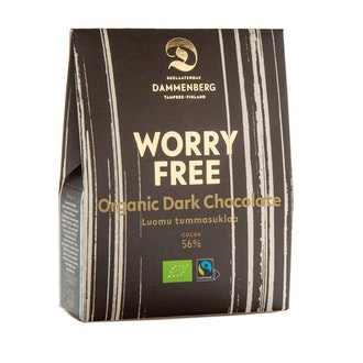Dammenberg maidoton tummasuklaanappi 90g luomu Reilun kaupan kalorit ja ravintosisältö - 582 kcal