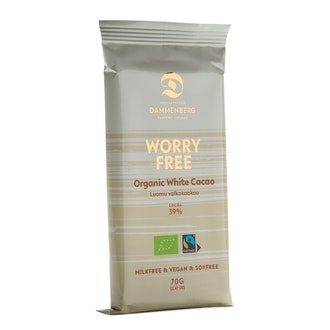 Valkosuklaa 70g maidoton luomu kalorit ja ravintosisältö - 597 kcal