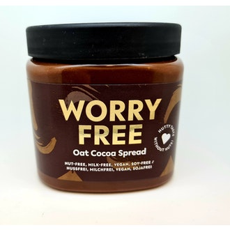 Dammenberg Worry Free pähkinänmakuinen pähkinätön kaura-kaakaolevite 500g kalorit ja ravintosisältö