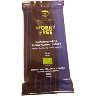 Dammenberg luomu Karhunvadelma tumma suklaalevy 70g kalorit ja ravintosisältö - 477 kcal