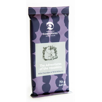 Moomin Mustikka maitosuklaalevy 70g kalorit ja ravintosisältö - 564 kcal