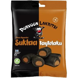 Porvoon Lakritsi Gluteeniton täytelakritsi suklaa150g suklaanmakuinen täytelakritsi kalorit ja ravintosisältö - 334 kcal