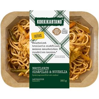 Kokkikartano Broilerin sisäfile ja nuudelia 360g kalorit ja ravintosisältö