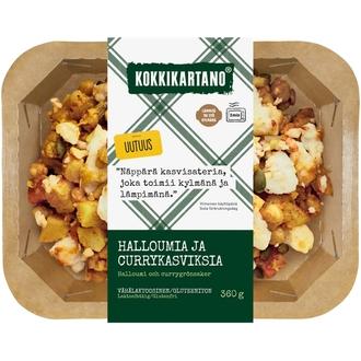 Kokkikartano Halloumia ja currykasviksia 360g kalorit ja ravintosisältö