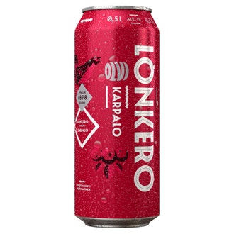 OLVI Karpalolonkero 4,7 % 0,5 l tlk kalorit ja ravintosisältö