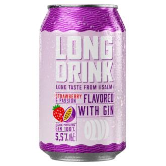 OLVI Long Drink Strawberry & Passion 5,5 % 0,33l kalorit ja ravintosisältö - 56 kcal
