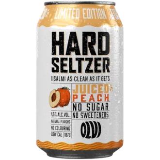 OLVI Hard Seltzer Juiced Peach 4,5 % 0,33 l tlk kalorit ja ravintosisältö - 26 kcal