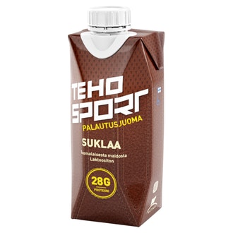TEHO Sport palautusjuoma suklaa 0,33l kalorit ja ravintosisältö