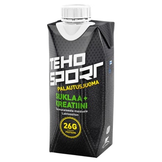 TEHO Sport+ palautusjuoma kreatiini 0,33L tetra kalorit ja ravintosisältö