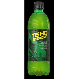 Teho E-sport mango-yuzu 0,5l kalorit ja ravintosisältö
