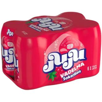 6xOLVI Juju Vadelma Sokeriton 0,33 l tlk kalorit ja ravintosisältö - 1 kcal