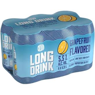 6xOLVI Long Drink Grapefruit 5,5 % 0,33 l tlk kalorit ja ravintosisältö