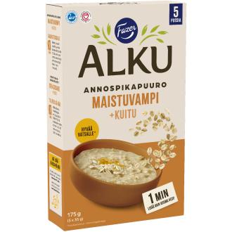 Fazer Alku Maistuvampi & kuitu annospikapuuro 5x35g kalorit ja ravintosisältö - 360 kcal