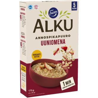 Fazer Alku Uuniomena annospikapuuro 5x 35g kalorit ja ravintosisältö - 363 kcal