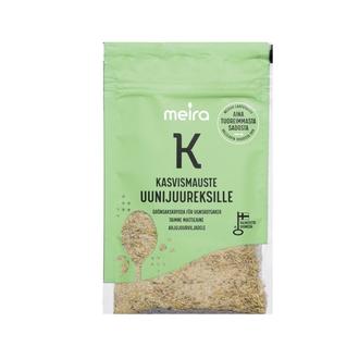 Meira Kasvismauste uunijuureksille 25g kalorit ja ravintosisältö - 272 kcal