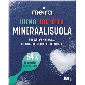 Meira Mineraalisuola hieno jodioitu 450g kalorit ja ravintosisältö