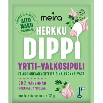 Meira Herkkudippi valkosipuli-yrtti 12g kalorit ja ravintosisältö - 307 kcal