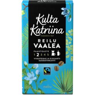 Kulta Katriina Reilu Vaalea suodatinkahvi Reilu kauppa 450g kalorit ja ravintosisältö - 3 kcal